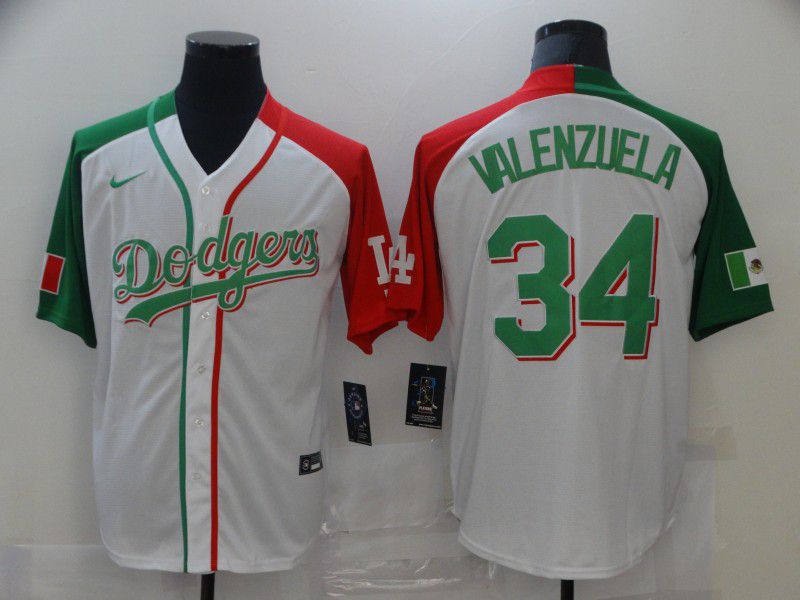 Men Los Angeles Dodgers #34 Valenzuela White Game 2021 Nike MLB Jersey->los angeles dodgers->MLB Jersey